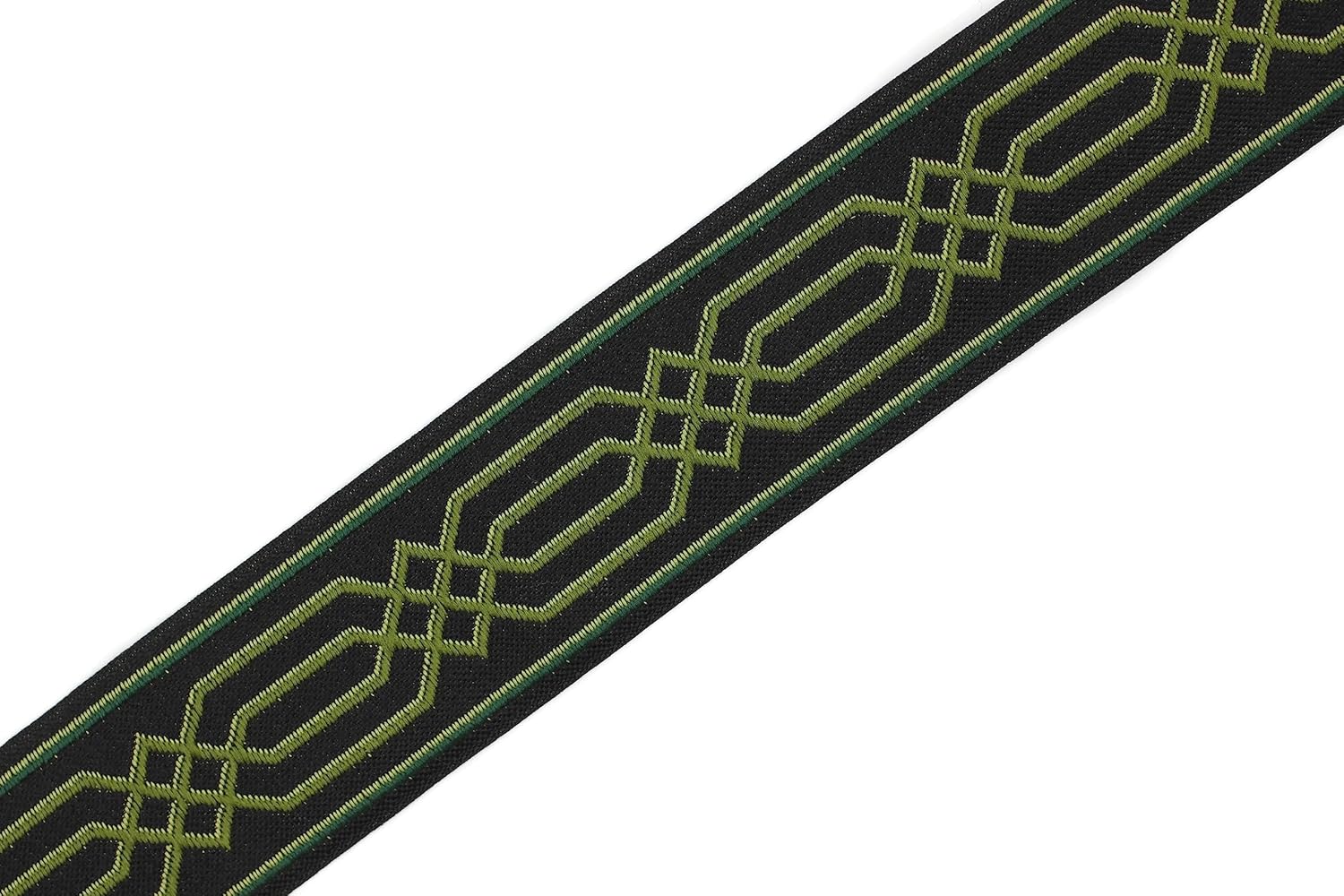 11 Yard Spool 1.37 inches Wide Green Celtic Claddagh Jacquard Ribbon Medieval Fabric Trim Gift Wrapping Wedding Party Decoration CNK09