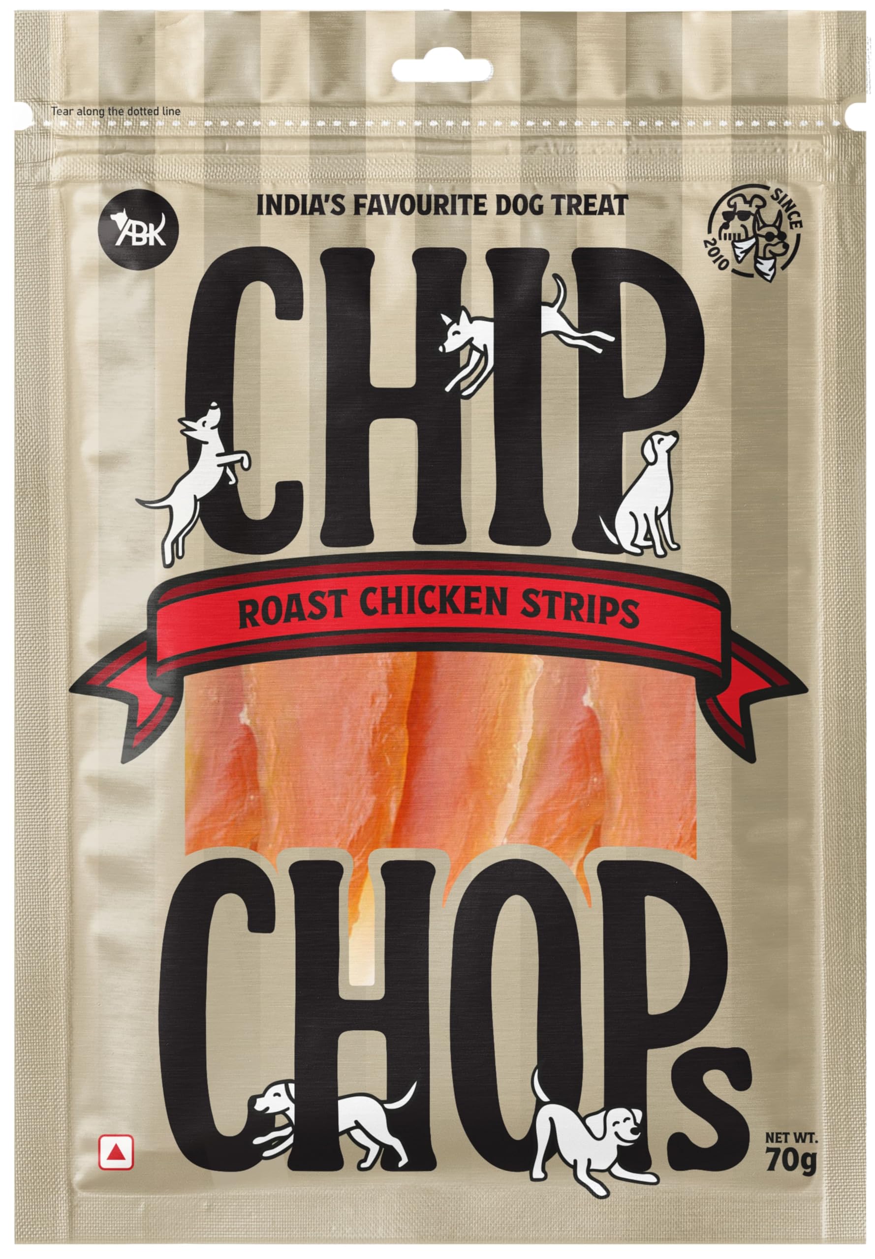 Chicken Strips Dog Snacks, High Protein, Grain-Free, No Artificial Additives, Delicious & Nutritious Treats for Dogs of All Breeds, 70g