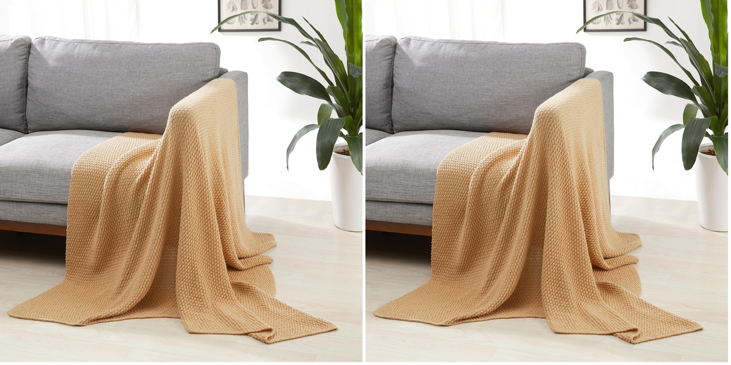 Couverture jetée de canapé en tricot pour vos soirées salon