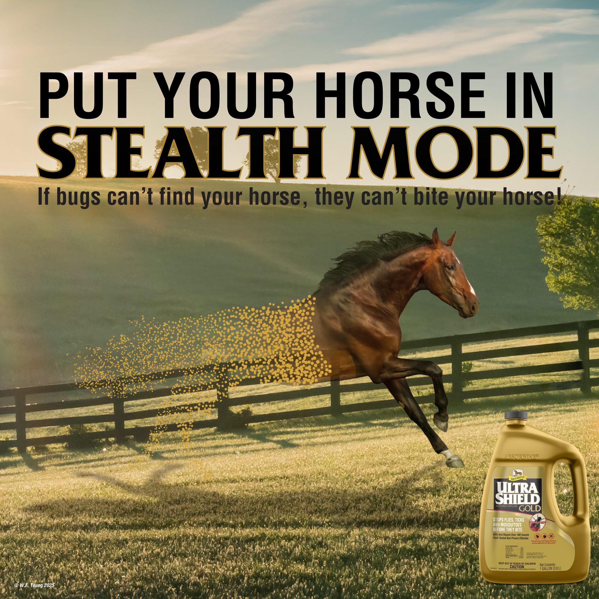 Absorbine UltraShield Gold 128oz Insecticide & Repellent for 100+ Insects, Use on Horses - image 7