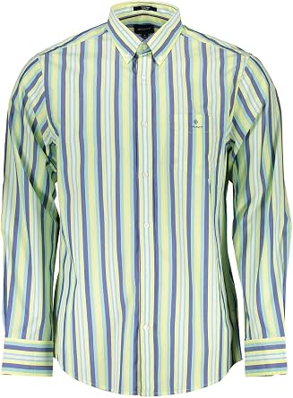 GANT Sunshine Yellow Button-Down Summer Mens Shirt, Small