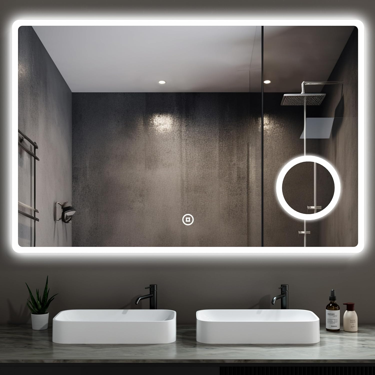 Heilmetz Large Bathroom Mirror with Lights, 1000 x 700mm Led ...
