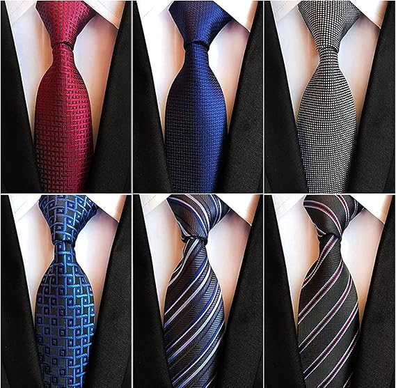 Amazon ネクタイ セット ビジネス 5本 3本 6本 セット ビジネス 無地 セット シルク ネクタイ セット 洗濯 ストライプ フォーマル プレゼント おしゃれ メンズ 柄 彼氏 結婚式 成人式 成人の日 ネクタイ 通販