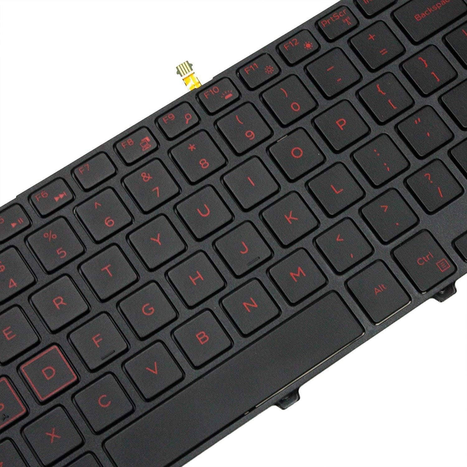 AUTENS Replacement Keyboard for Dell Inspiron or Vostro 3541 3542 3543 3545 3546 3547 3548 3549 3551 3552 3553 3558 3559 3561 3562 3565 3567 3568 3572 3573 3576 3578 Laptop (Red Backlight)