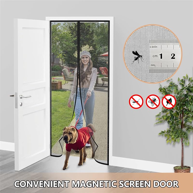 CWEEN CLU Mágneses Szúnyogháló Ajtóra 110x250cm Fúrás Nélkül