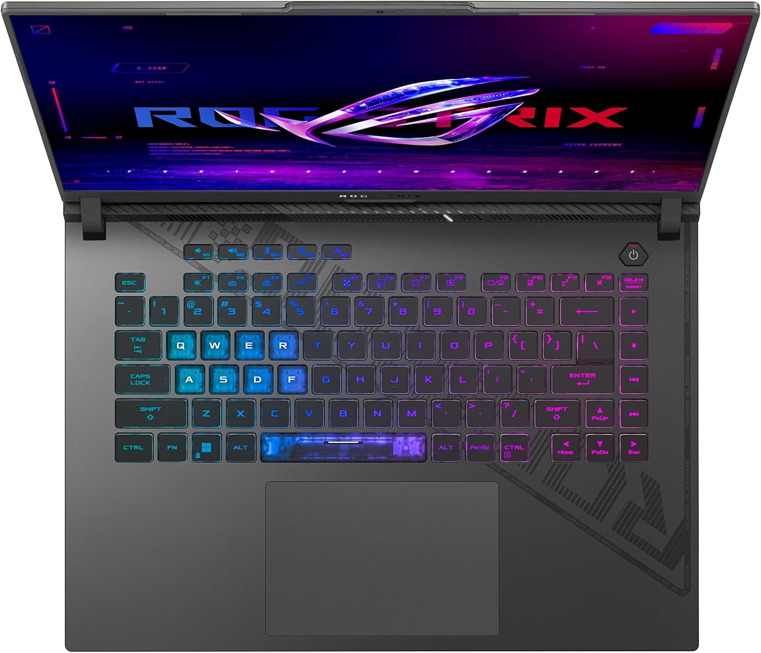 ASUS ROG STRIX-G16-G614PR-RV080WEAN 16 Pouces FHD Plus 165Hz Pc Portable (Processeur AMD R9-8940HX, 16GB DDR5, 1TB PCIe 4.0 NVMe SSD, NVIDIA GeForce RTX 5070 Ti GPU, Windows 11 Home) – Clavier AZERTY — vue 2