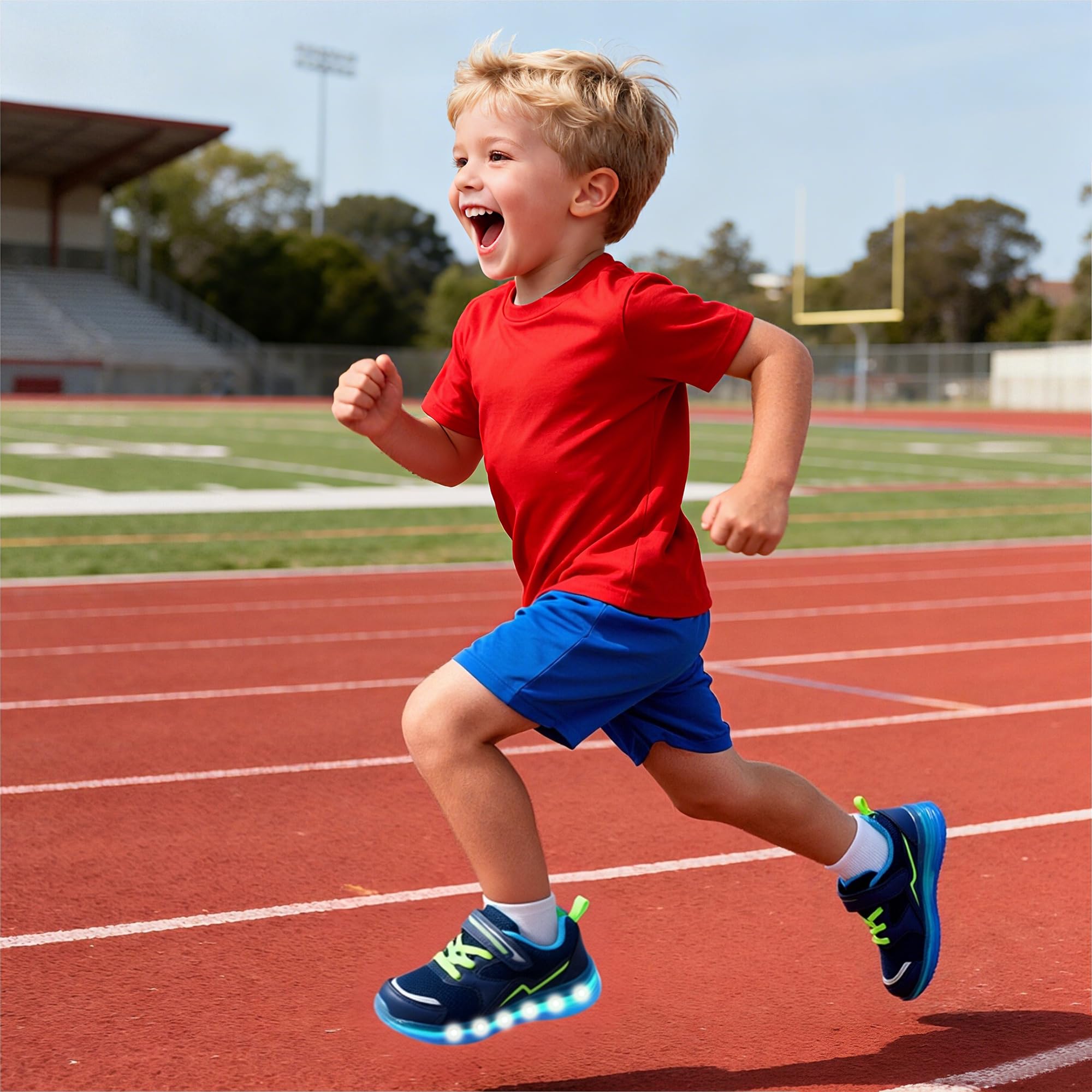 Floranate Scarpe da tennis e da passeggio con luci a LED lampeggianti, leggere, per bambini e bambine
