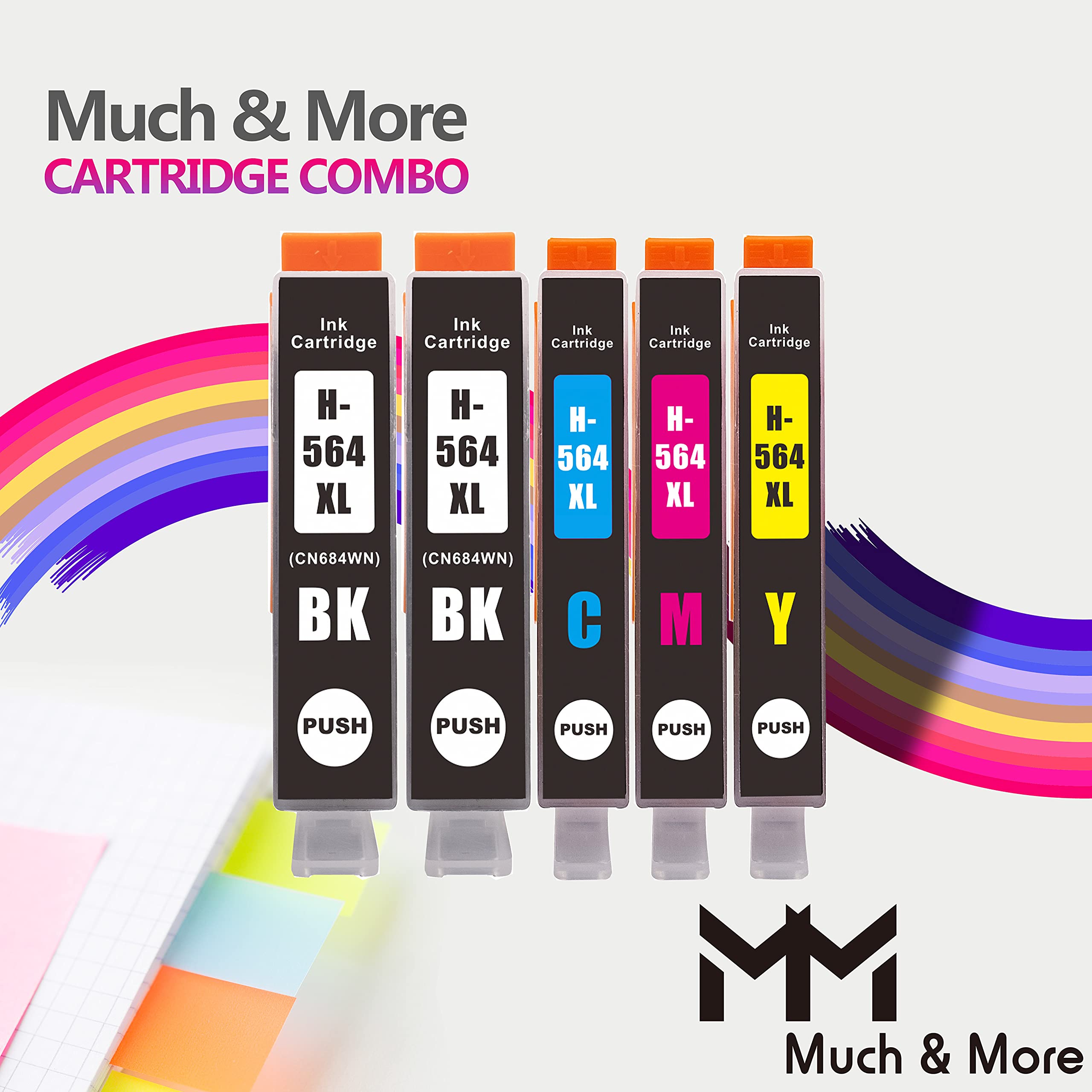 Cartucce Inchiostro HP 564XL 5 Nuova Generazione - Nero E Colori, Per PhotoSmart 7510/7520, Compatibili Cartucce HP 564XL Nuova Generazione - Foto 12