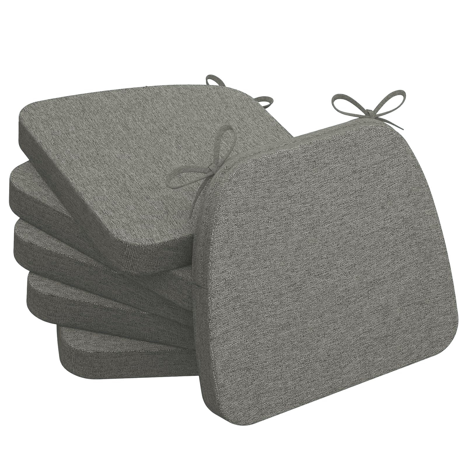 Galette de chaise de salle à manger 43x40 cm assise de cuisine grise lavable