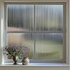 Qualsen Window Film Privacy Film for Glass Windows, Reeded Glass Patterned Window Privacy Films Decorative Static Cling Removable Anti UV Glass Films for Home Office (Gray, 30 x 120cm)