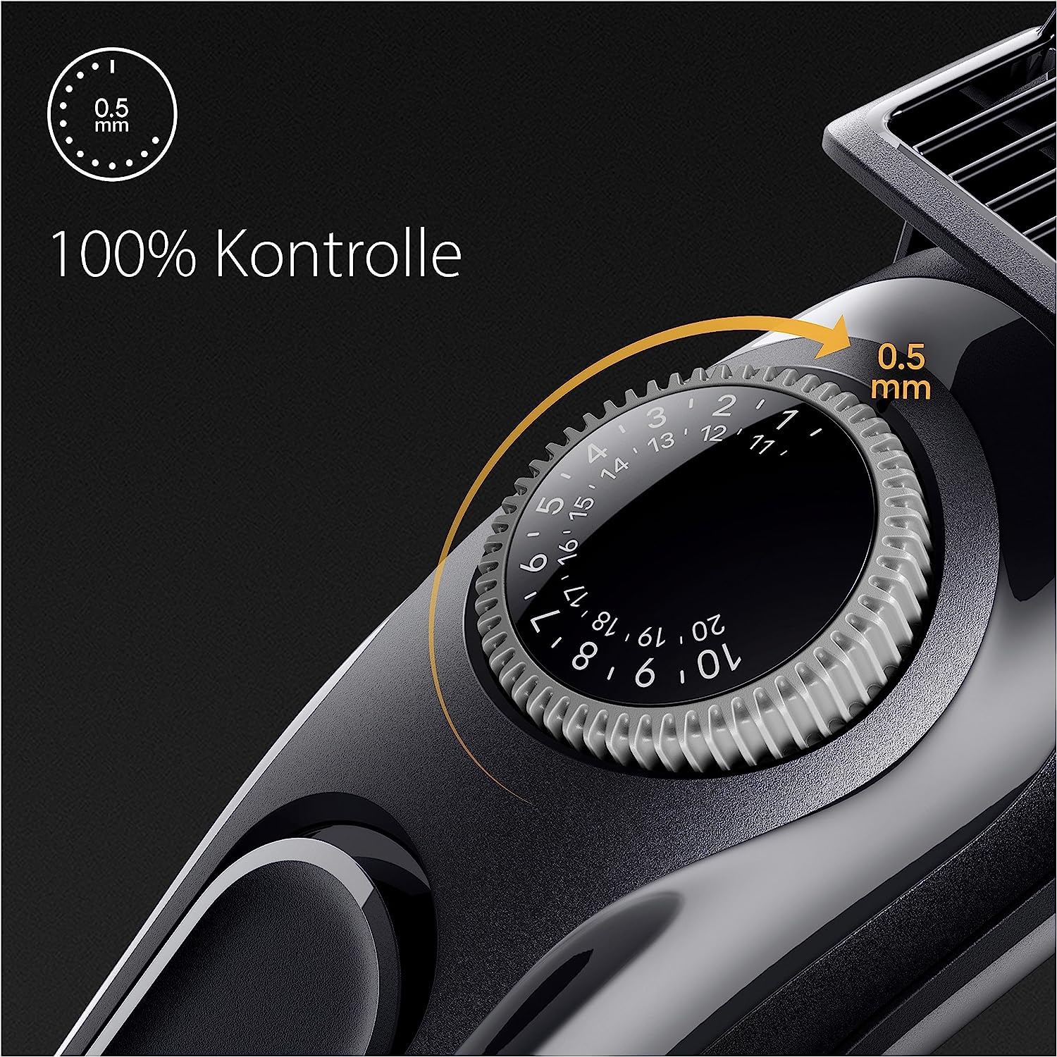 Braun Barttrimmer Series 3, Elektrischer Bartschneider Herren mit 4 Zubehörteile, Ultrascharfe ProBlade Klinge, 80 Min Akkulaufzeit, Kabelloser Bartrasierer, 40 Längen, Wasserdicht, BT3440, Schwarz