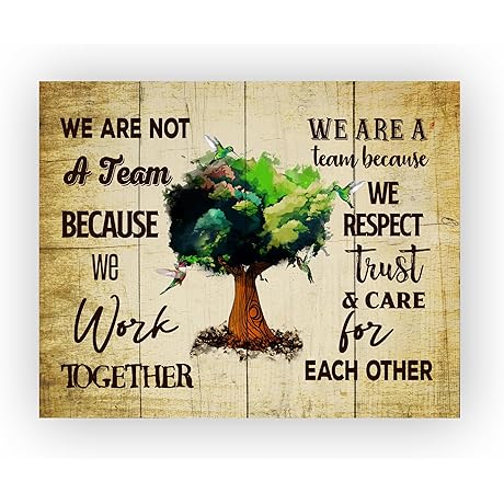 We Are Not A Team - Inspirational Quote Wall Art, Motivational Wall Decor