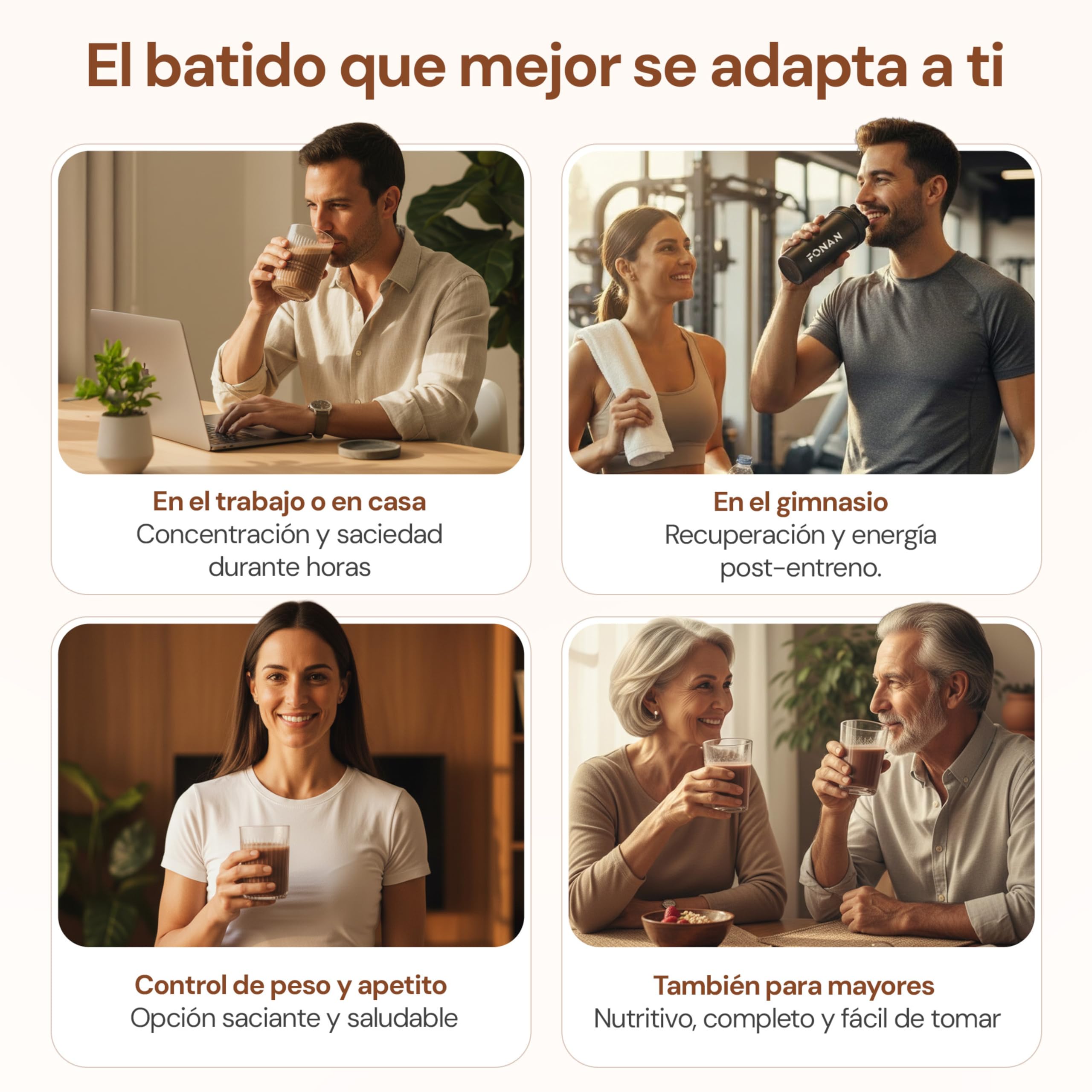 FONAN Batidos Sustitutivos de Comida y Desayuno con Enzimas DigeZyme y Probioticos - Batidos Saciantes Completos y Sanos con Proteina, Carbohidratos, Vitaminas, Minerales y Superalimentos COOKIES