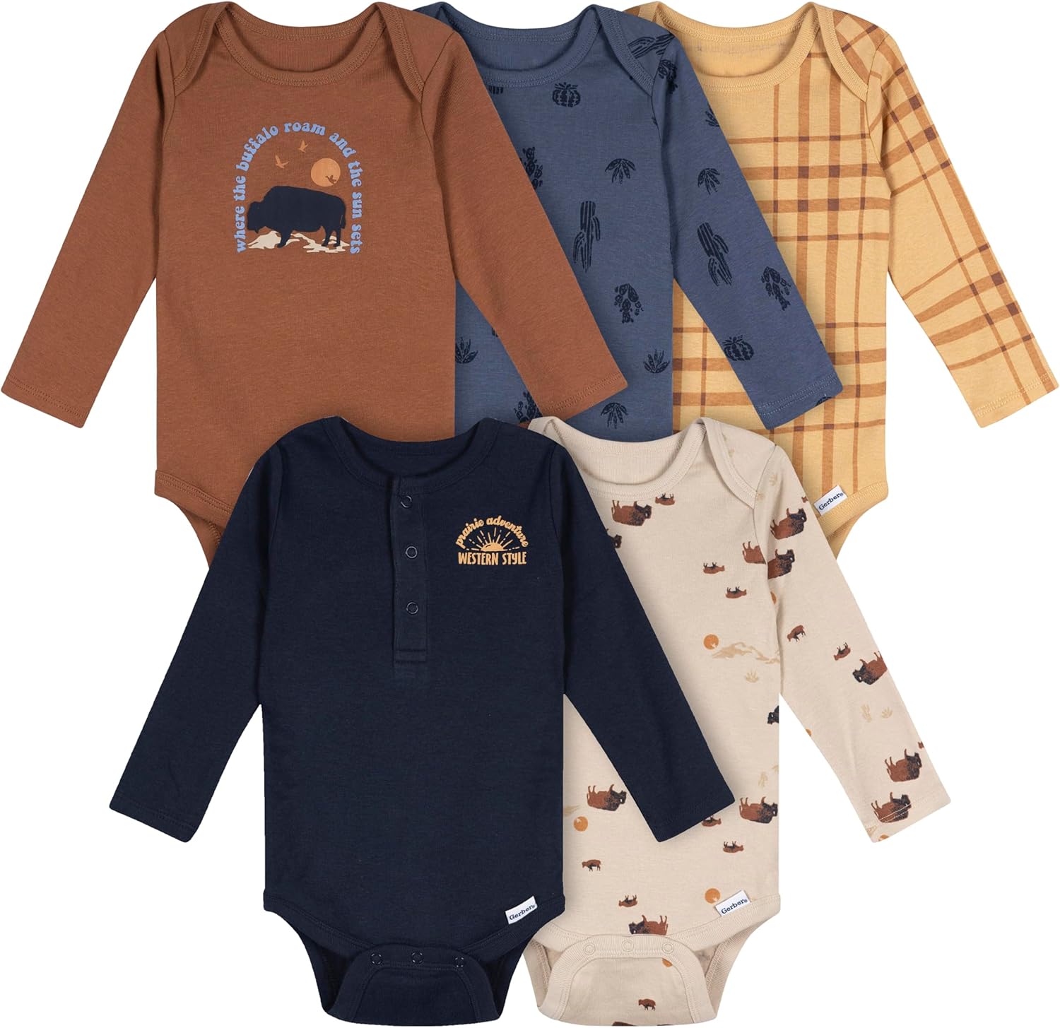 Gerber Baby Boys 6-pack Long-sleeve Onesies Bodysuit
