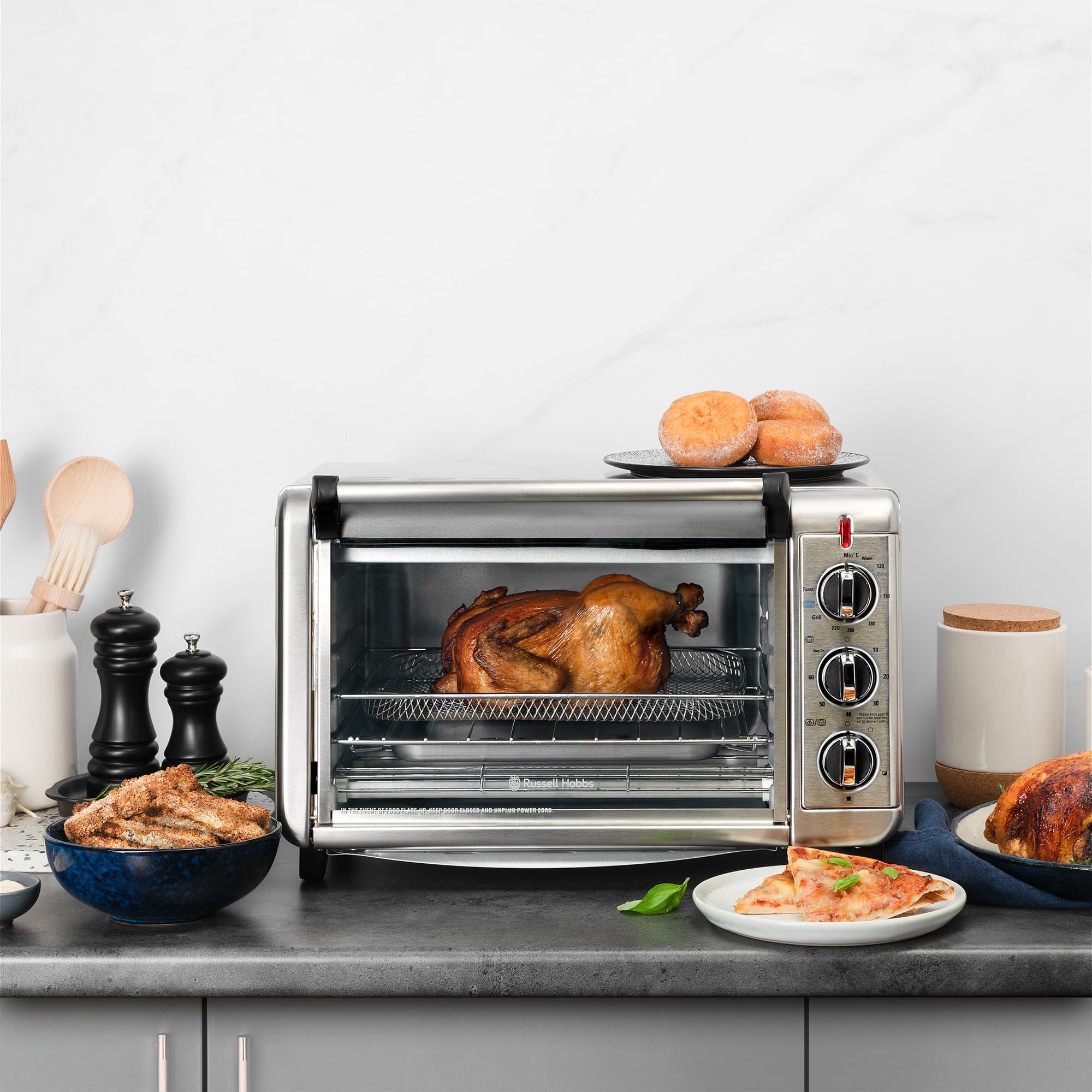 Russell Hobbs Air Fry Crisp 'N Bake toaster Oven, RHTOV25, 1500W