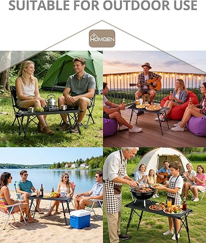 Miniatura 7 de HOMGEN IGT - Mesa de camping portátil plegable, mesa modular de 3.5 unidades con altura ajustable de 15 a 21.6 pulgadas, IGT estándar de 0.5