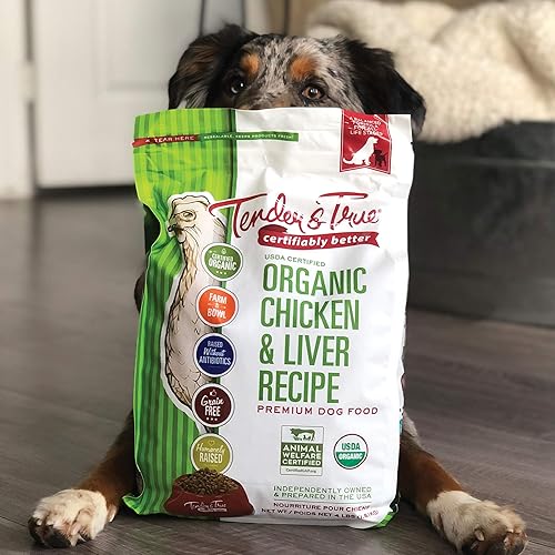 Miniatura 4 de Tender & True Alimento orgánico para perros con receta de pollo e hígado, 11 libras