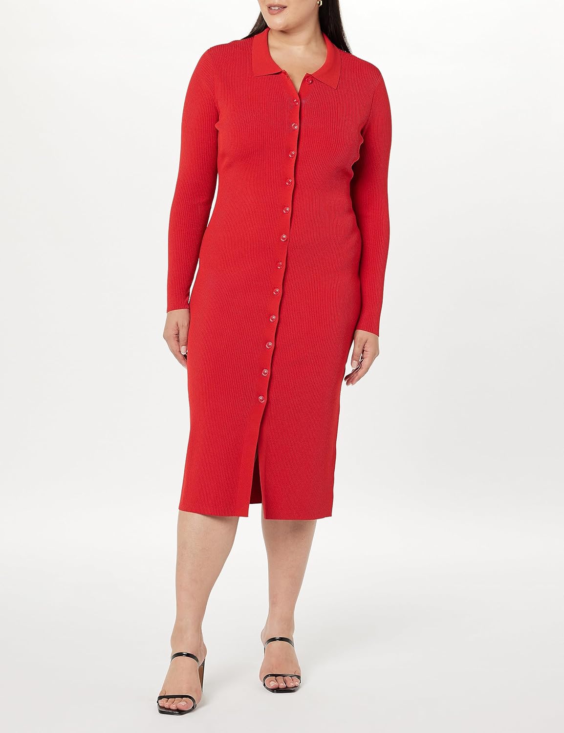 The Drop Women's Jaxon Rib Button Down Sweater Dress - Image 5