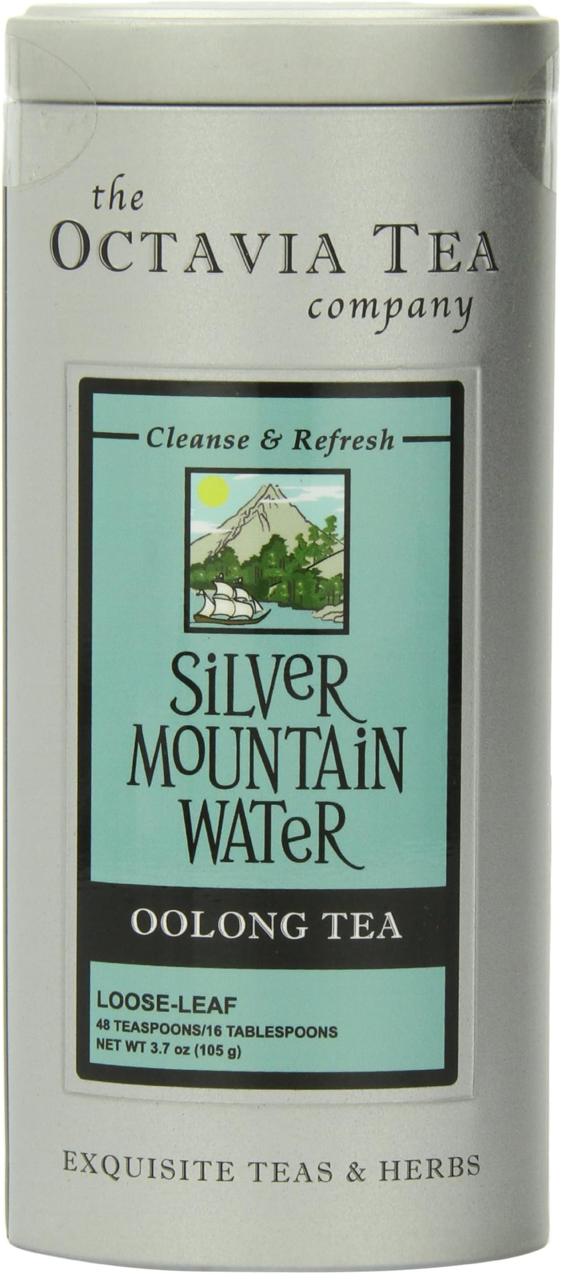 Octavia Tea Silver Mountain Water (Oolong Tea) Loose Tea, 2.78-Ounce Tin