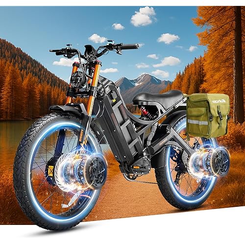 eAhora 2025 Launch Romeo Pro 3/2 5600W/4000W 50Mph/46Mph Dual Motor Electric Bike for Adults 60V/80Ah 52V/70Ah 235+Miles Long Range Ebike 26 * 4.0" Fat Tire Full Suspension Electric Mountain Bike