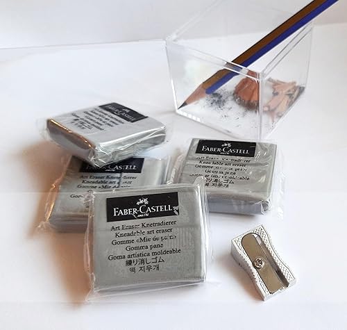 Miniatura 3 de Faber- Castell Grey - Gomas de borrar de calidad de artista profesional amasadas, color gris Castell