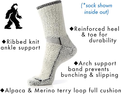Vista 2 de Desert Breeze Distributing Alpaca and Merino Wool Hiking Socks