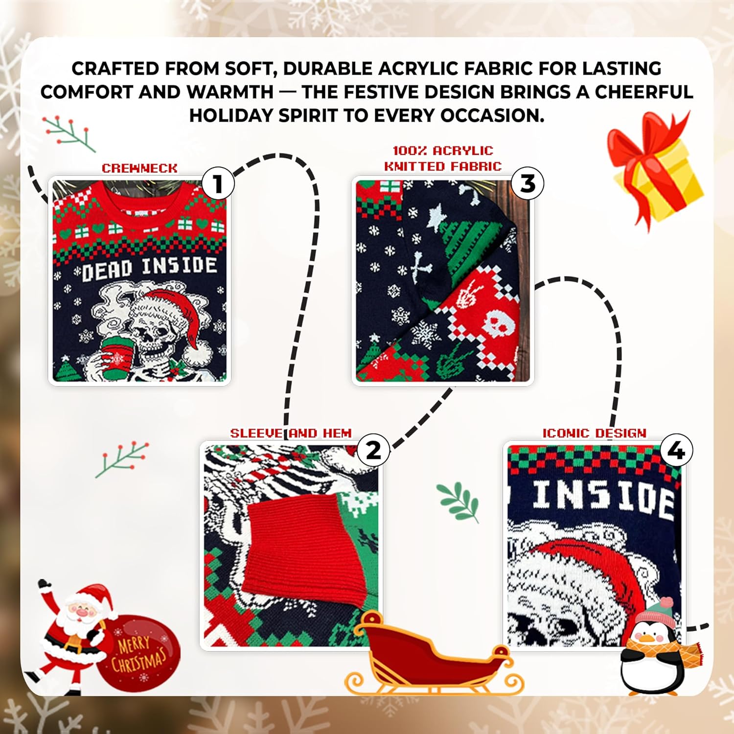 Leg Lamp Christmas Sweater Women - Star Santalorian Ugly Sweaters Men - National Snarky Xmas Sweater - Image 5