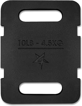 Yes4All Attachable Rucking Weight for Backpack, Cast Iron Training Weight Plate with Quick-Attach Strap Slots, Ergonomic Rounded Handle for Weighted Walking, Hiking, Rucking