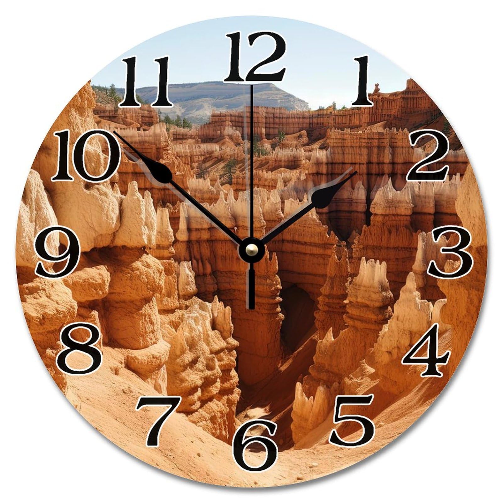 Bryce Canyon horloge murale 38cm grand format design paysage pour salon moderne