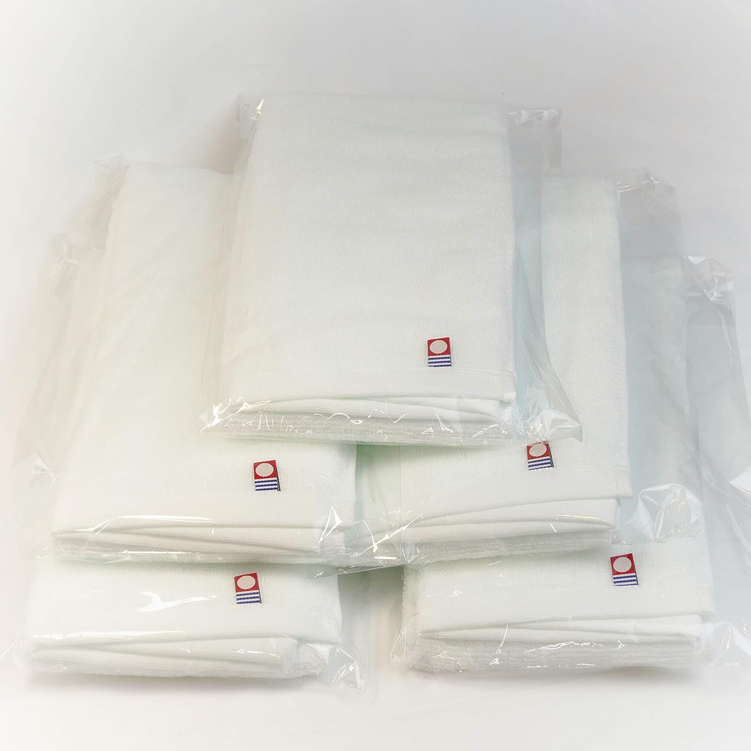Soft Airy Washcloths 100% Cotton White 13" x 30" Sets of 1, 3, 5 and 10 Towels Made in Imabari Japan (5)