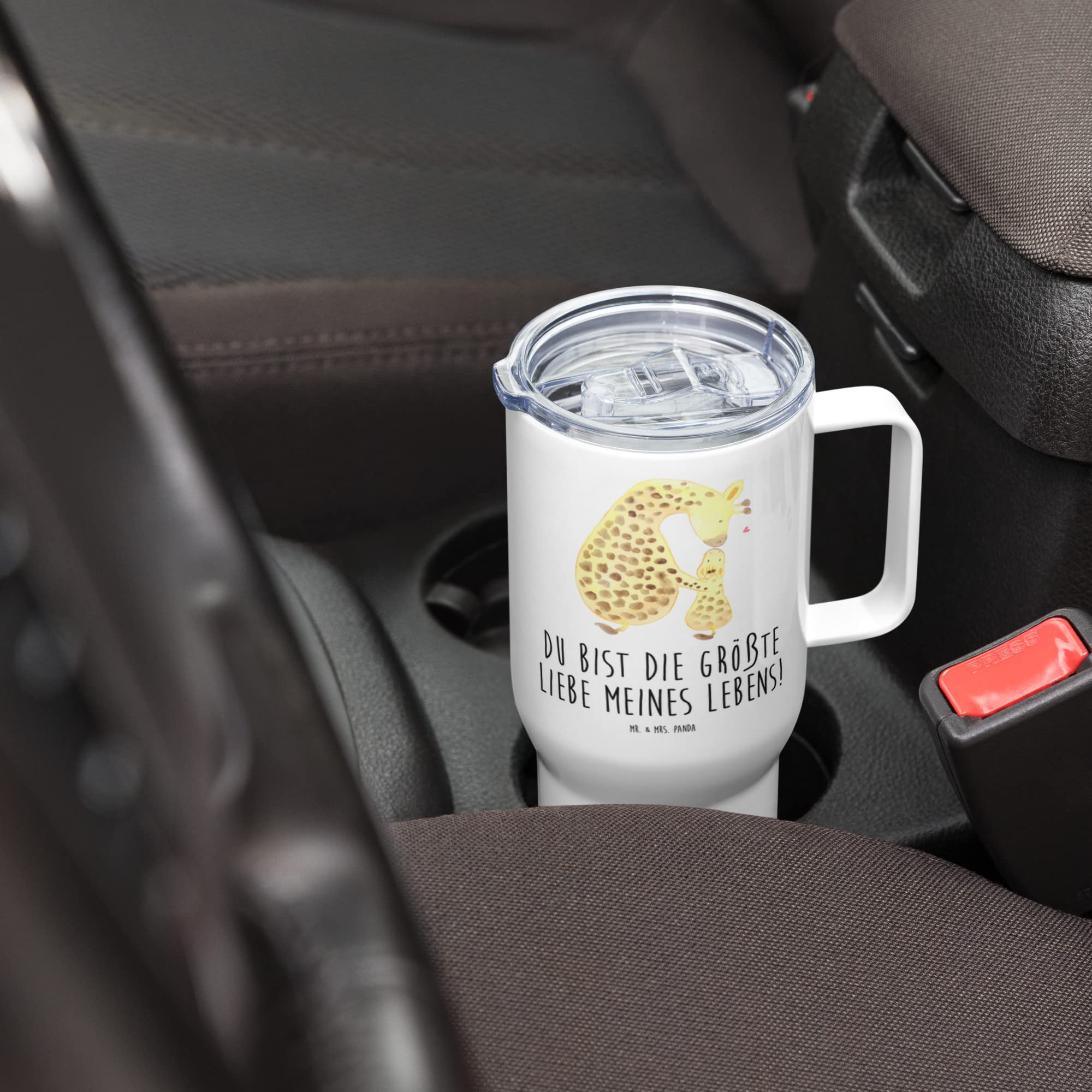 Mr. & Mrs. Panda Teetasse Giraffe Kind - Geschenk, Kaffee-to-go-Becher, thermosbecher, Sohn, To-Go-Becher, Mutter, Tochter, Thermobecher, getränkebecher, Kaffee-Thermobecher, Lieblingsmensch, Afrika