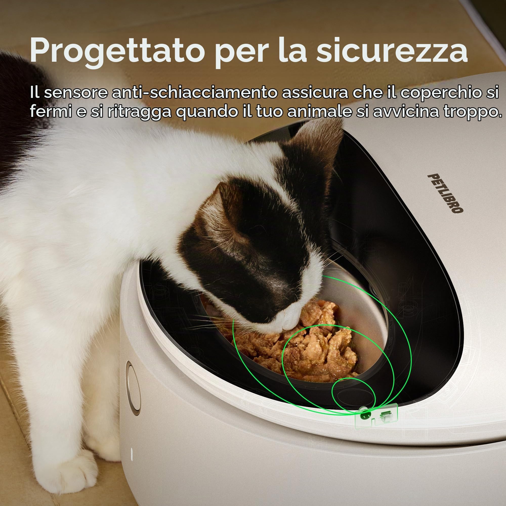 PETLIBRO Mangiatoia automatica per gatti umidi con refrigerazione, dispenser di cibo per gatti controllato da app, con raffreddamento a semiconduttore, 3 pasti freschi fino a 3 giorni, ciotola in