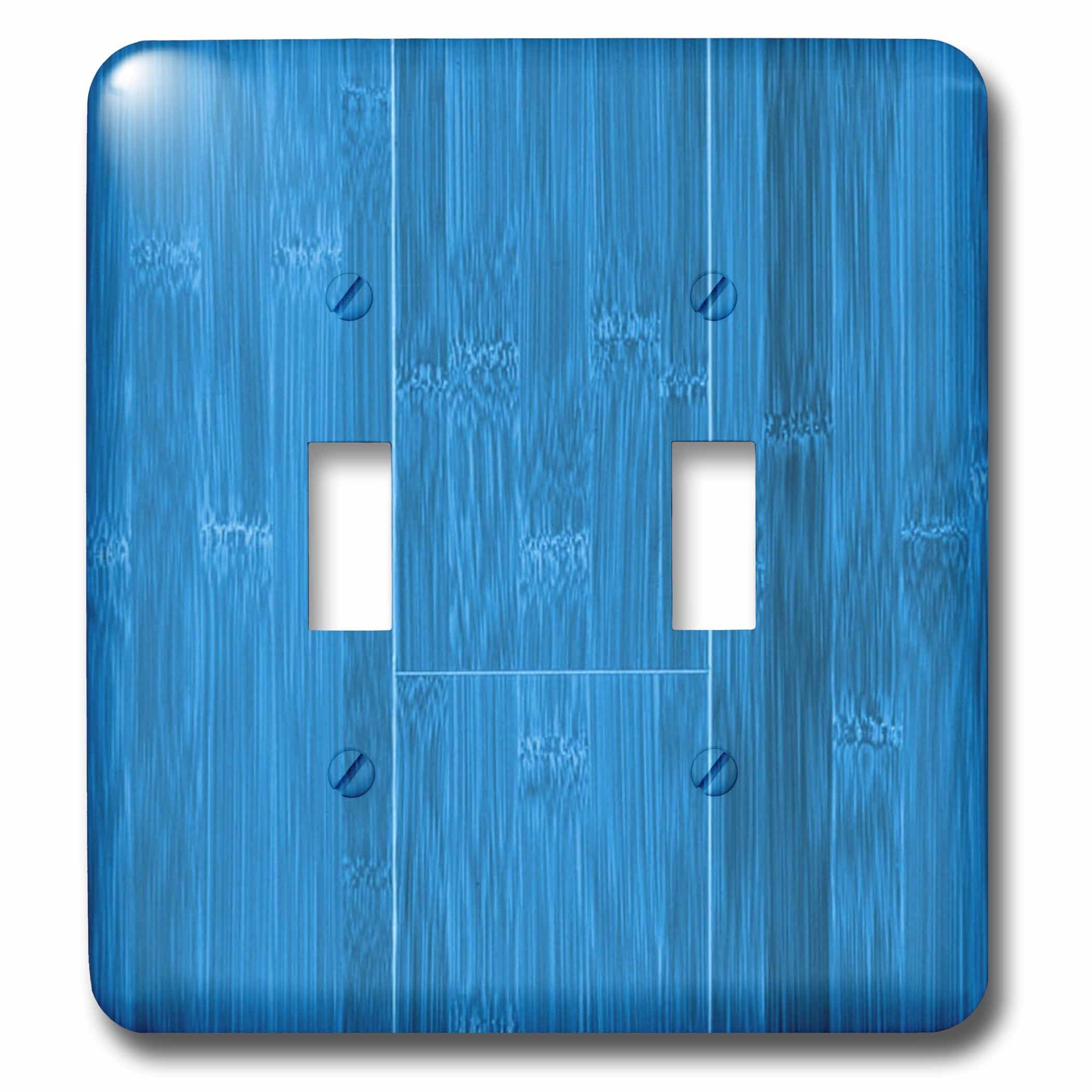 Image de bambou bleu interrupteur double 3dRose pour l'ambiance zen du salon