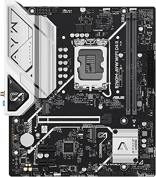 ASUS B760M-AYW WiFi D4 II Intel B760 (LGA 1700) microATX mATX Motherboard, PCIe 5.0 x16 Support, Two M.2 Slots, DDR4, Realtek 2.5Gb Ethernet, Wi-Fi 6, HDMI, SATA 6 Gbps, Front USB 5Gbps, Aura Sync