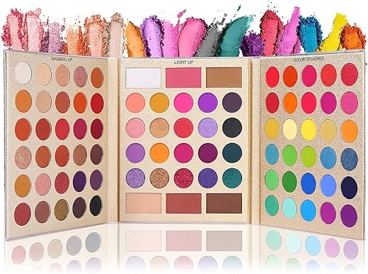 BRANDINN13 Pretty All Set Eyeshadow Palette Set Pro 86 Colors Makeup Kit Matte Shimmer Eye Shadow Highlighters Contour Blush Powder All In One Makeup Pallet