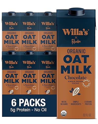 Miniatura 5 de Willa's Leche de avena orgánica sin azúcar, 32 onzas, 1 paquete - Solo 4 ingredientes simples avena orgánica, extracto de vainilla orgánica, sal