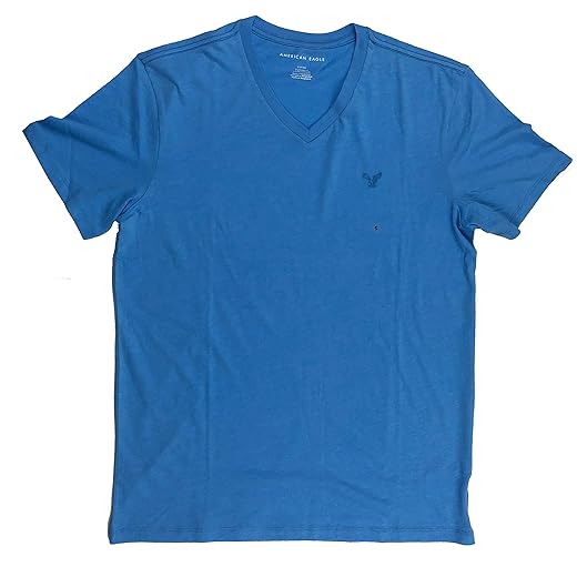American Eagle. AE Logo Crew and V Neck (LightBlueV, Small)