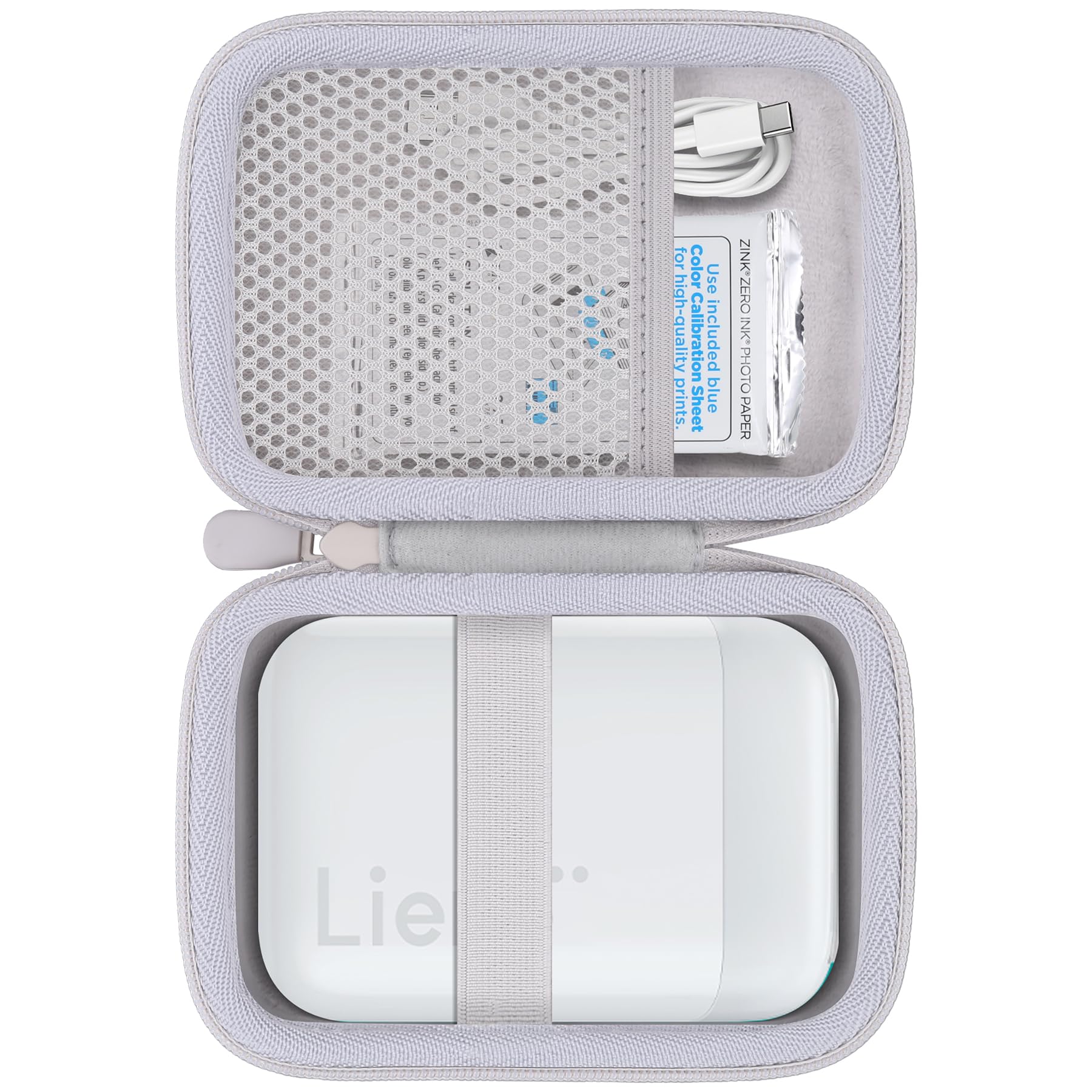 Estuche rígido de Viaje Impresora fotográfica Liene 2x3” (Blanco)