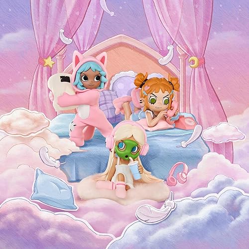 Miniatura 3 de POP MART Lil Peach Riot Sleepover Series Figuras de caja ciega, figuras de acción de diseño aleatorio, juguetes coleccionables, decoración del