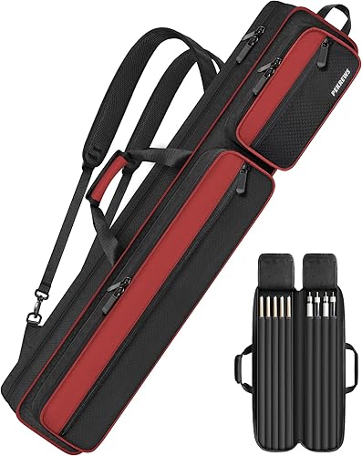 Estuche para Taco de Billar, Estuche para Taco de Billar 4x5 con Múltiples Bolsillos que Sostiene 4 Culatas y 5 Puntas, Bolsa Acolchada Suave y