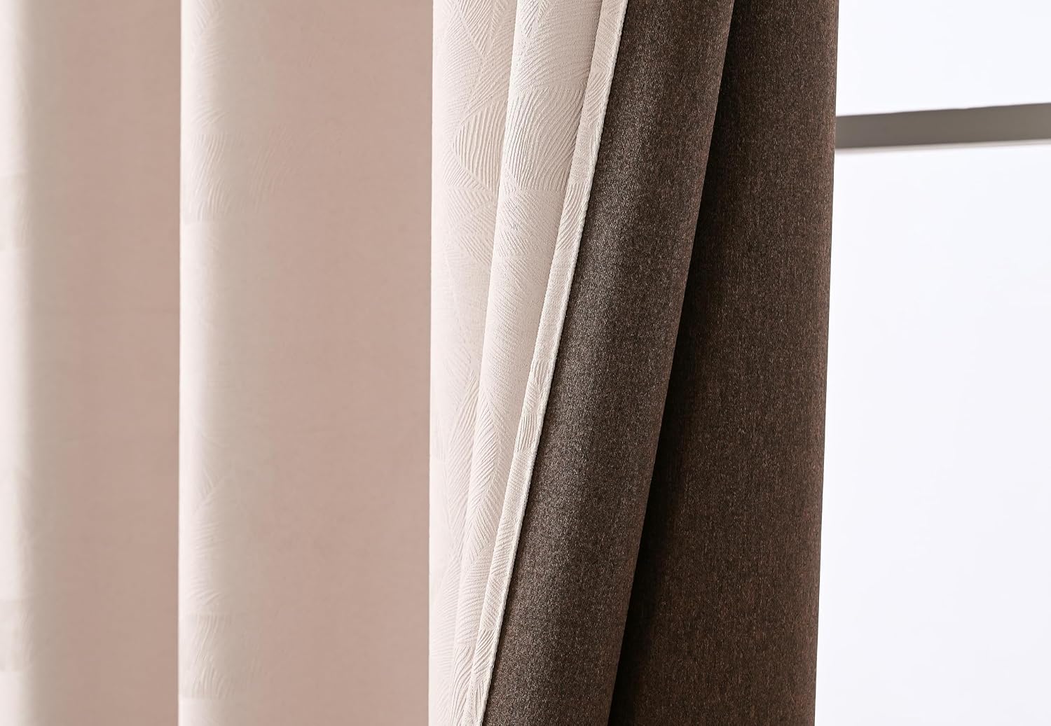 Dusty Rose 86x53 inch (218x134cm) Blackout Embossed Curtains | Thermal Insulated | Room Darkening | Noise Reducing | UV Protection Window Drapes | Home & Office Décor Set of 2 Panel