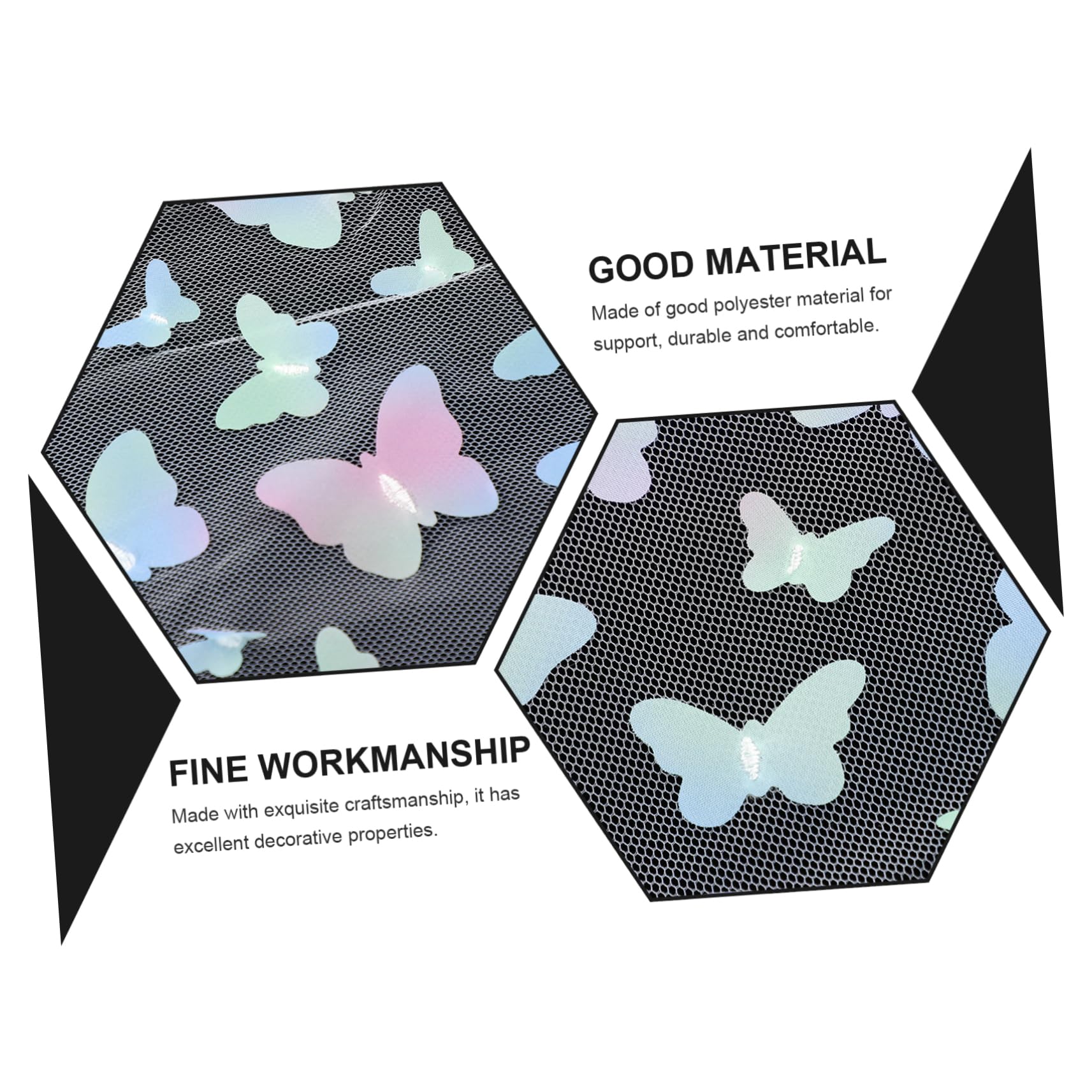 Operitacx 3piezas Encaje De De Gasa Bordada Para Manualidades Decoración De Bodas y Fiestas Material Suave y Cómodo Para Vestidos Cortinas y Accesorios De Escenario