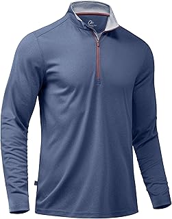 Lightweight Sun Protection Golf Quarter Zip Pullover for Men