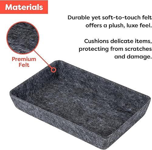 Miniatura 6 de Rajas Goods - Organizador de cajones compatible con cajones Ikea Alex, juego de 10 organizadores modulares de bandejas de fieltro, ajuste perfecto