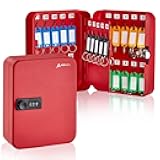 AdirOffice Steel Combination Lock Keys Cabinet Security Storage Box Organizer Holder Locked Key Box Wall Mount 30 Slots