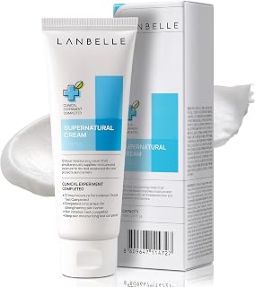 Lanbelle Supernatural Hydrating Facial Cream 2.53 Oz VEGAN 72-hour Super Long Face Moisturizer 14% Phyto-Mucin Skin-barrier Daily Face Lotion Sensitive Dry Skin Non-Comedogenic No-Scent No Chemicals