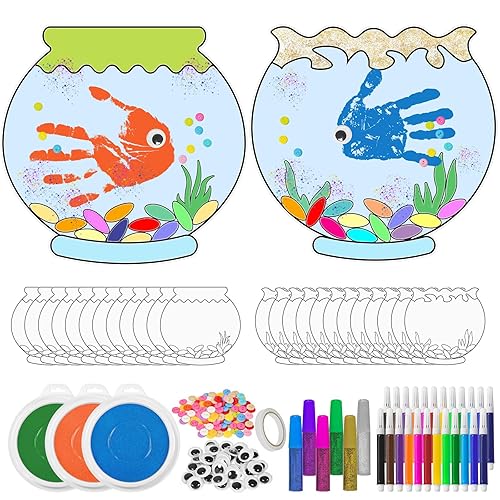 Cinrobiye 24 Set Spring Craft Kit Summer Fishbowl Under The