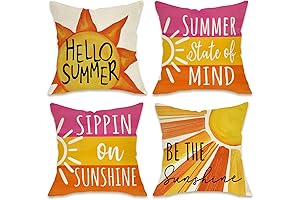 Hello Summer Sun Decorative Throw Pillow Covers