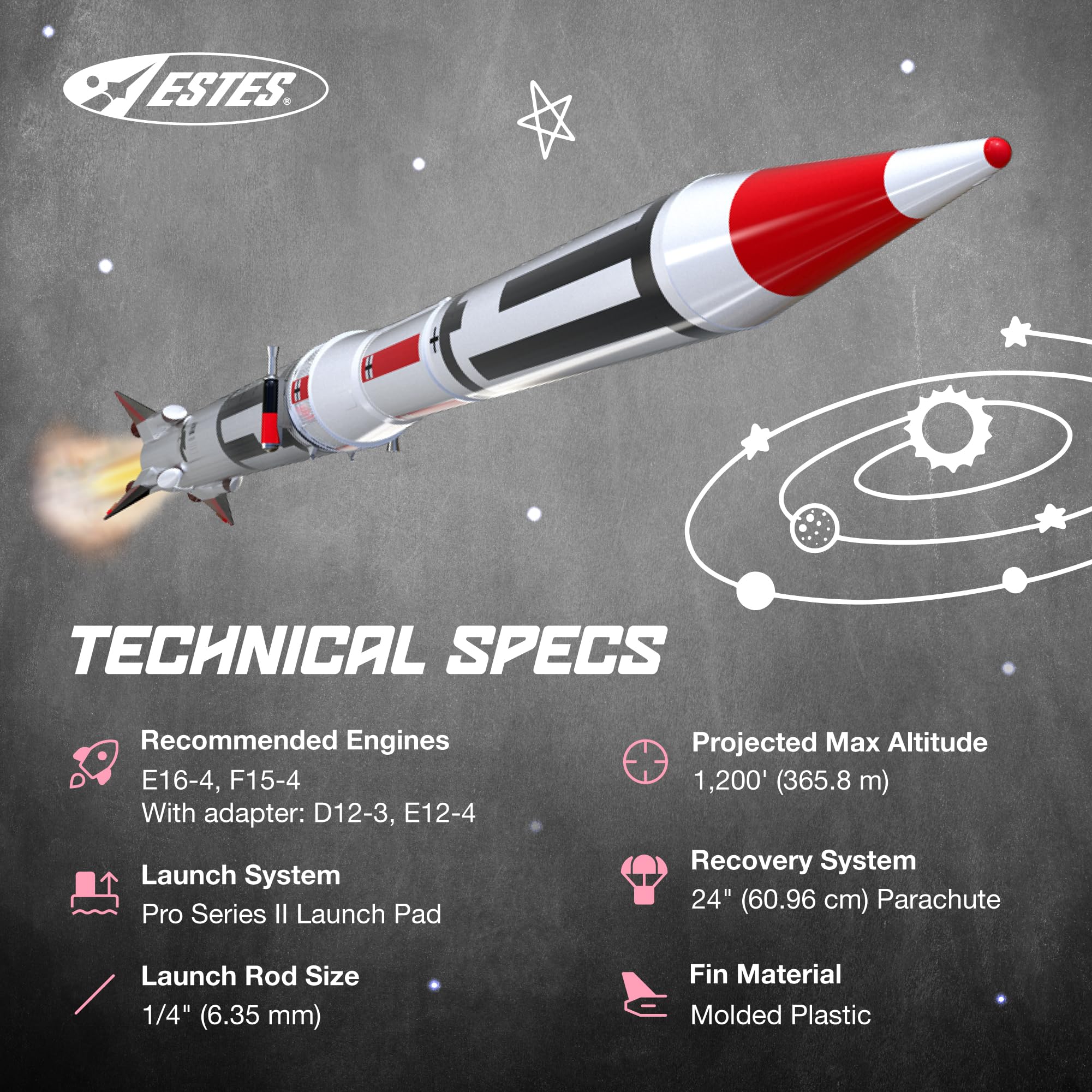 Estes Athena H 29MM 009725 - Modellino razzo