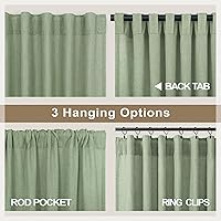 Vista 58 de Orange Linen Curtains 72 Inch Length for Living Room 2 Panels Set Back Tab Loop Pocket Semi Sheer Copper Brown Burnt Orange Curtains for Bedroom